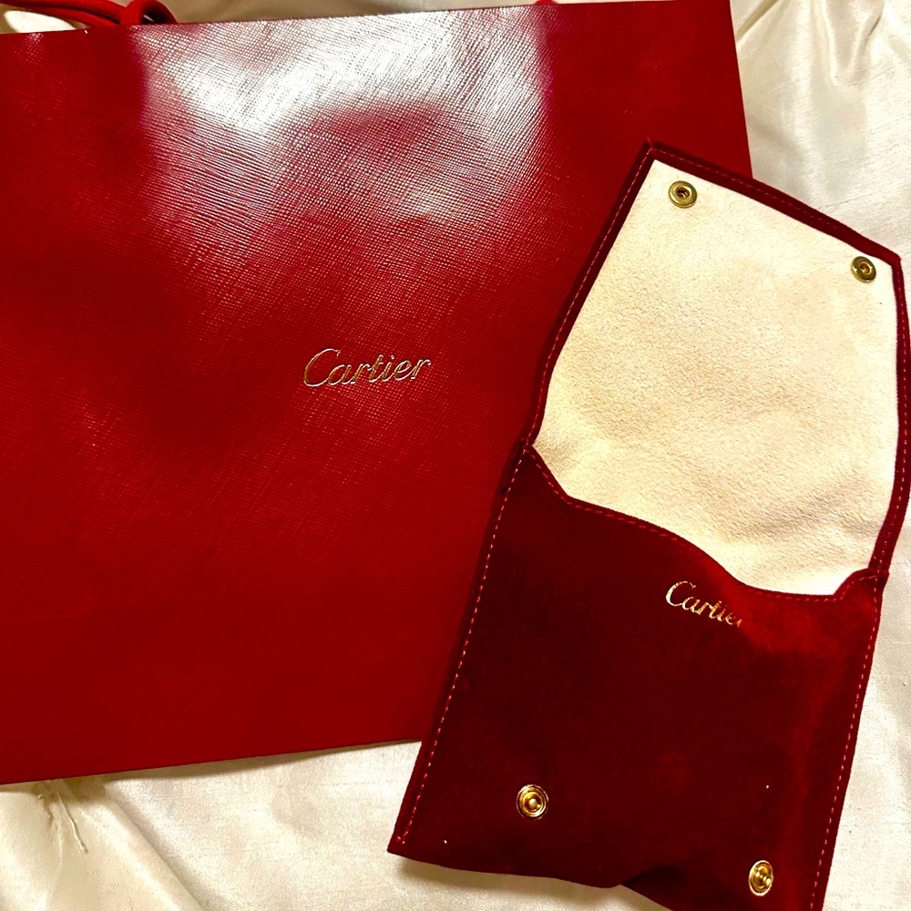 Cartier Red Bag and Cartier Red Travel Pouch